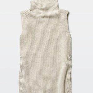 Wilfred Cowl Cream Knit Sleeveless Sweater Aritzia